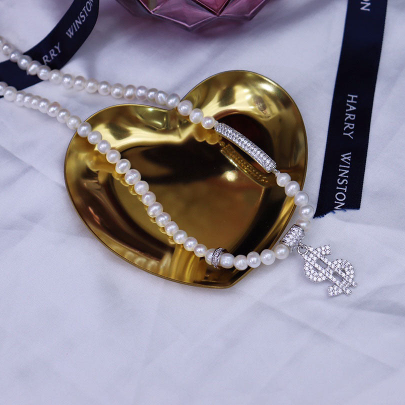 Natural Freshwater Pearl Necklace for Women - Exquisite Versatile Clavicle Chain Fashion Commuter Jewelry