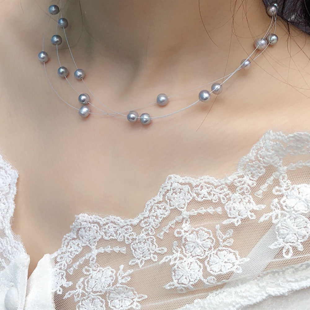 Gypsophila multi-layer freshwater pearl necklace