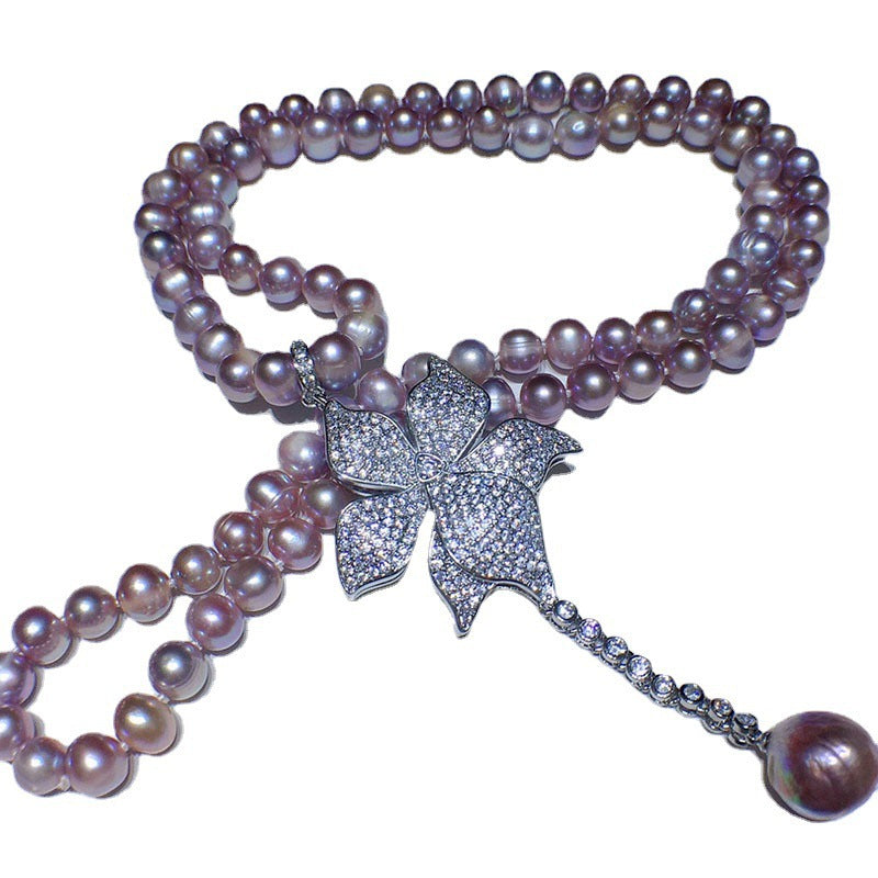 Vintage Pearl Necklace for Women - Natural Freshwater, Elegant & Versatile Design