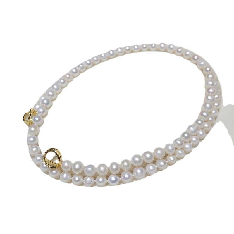 "Freshwater Pearl Necklace | Long-Length Simple Fashion for Women"