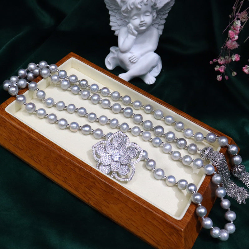 "Freshwater Pearl Necklace | Long-Length Simple Fashion for Women"