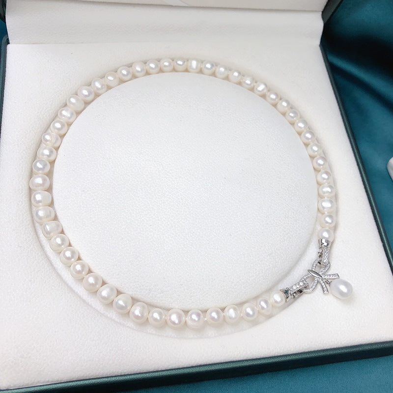 Natural freshwater pearl vintage necklace