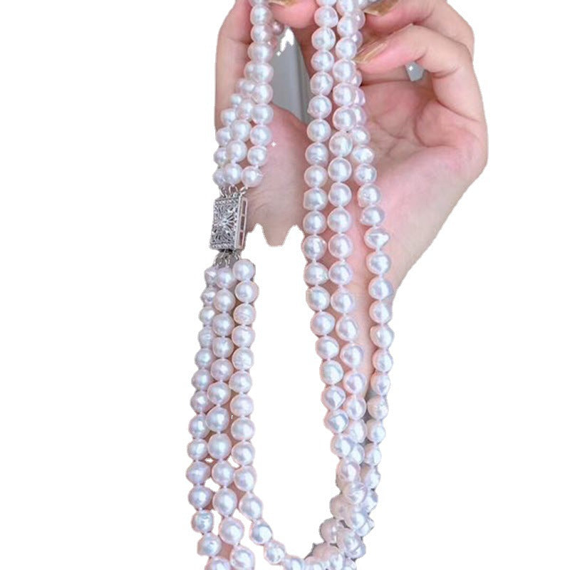 Vintage Freshwater Pearl Geometric Necklace Wholesale