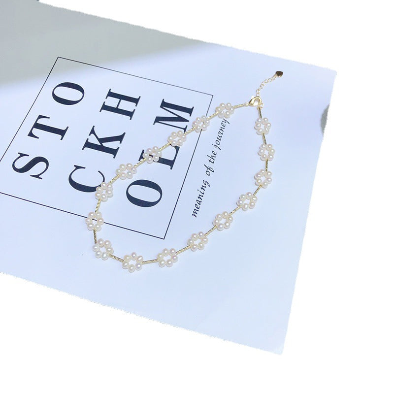 Natural freshwater pearl clavicle necklace niche design
