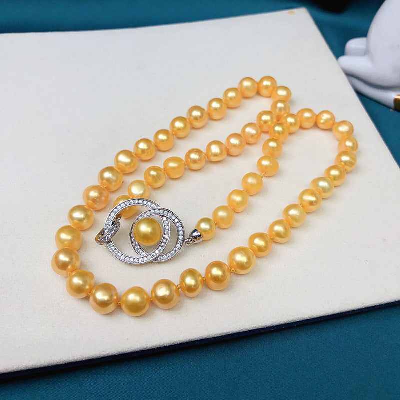 "Freshwater Pearl Necklace | High-End Simple Short Choker for Women"