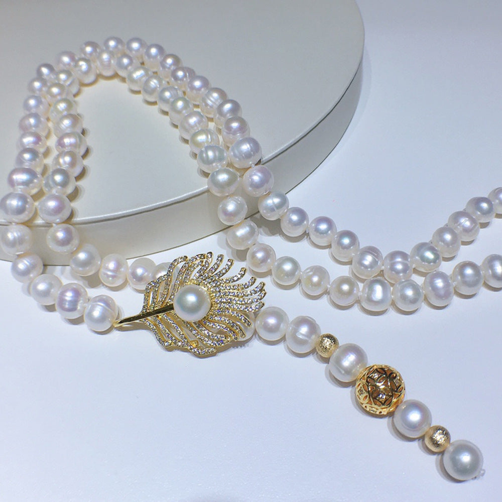 Wholesale Natural Freshwater Pearl Necklace for Women - White Versatile Minimalist Jewelry, Pearl Pendant Chain for Live Streaming Supply