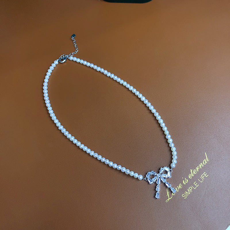 Natural freshwater pearl niche design high-end clavicle necklace