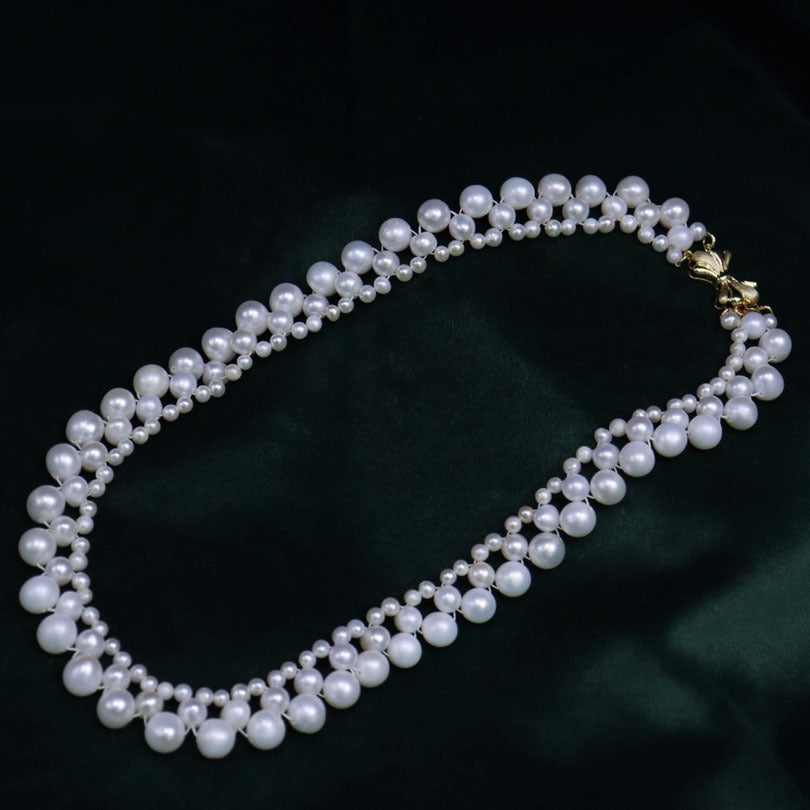 Natural Freshwater Pearl Necklace Wholesale Women's Versatile Luxury Clavicle Chain Unique Trendy Design