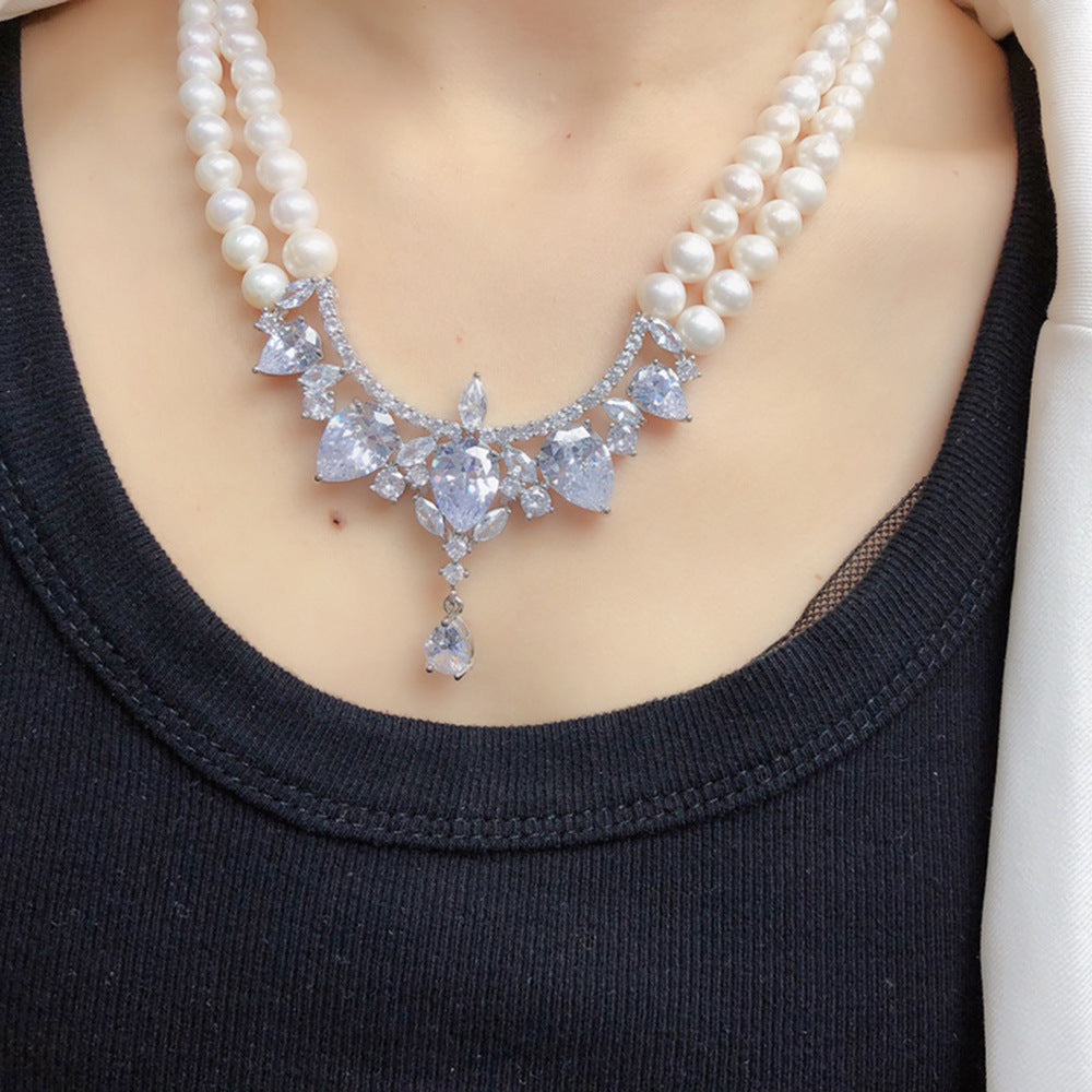 "Freshwater Pearl Necklace | Minimalist Light Luxury Choker for Women"