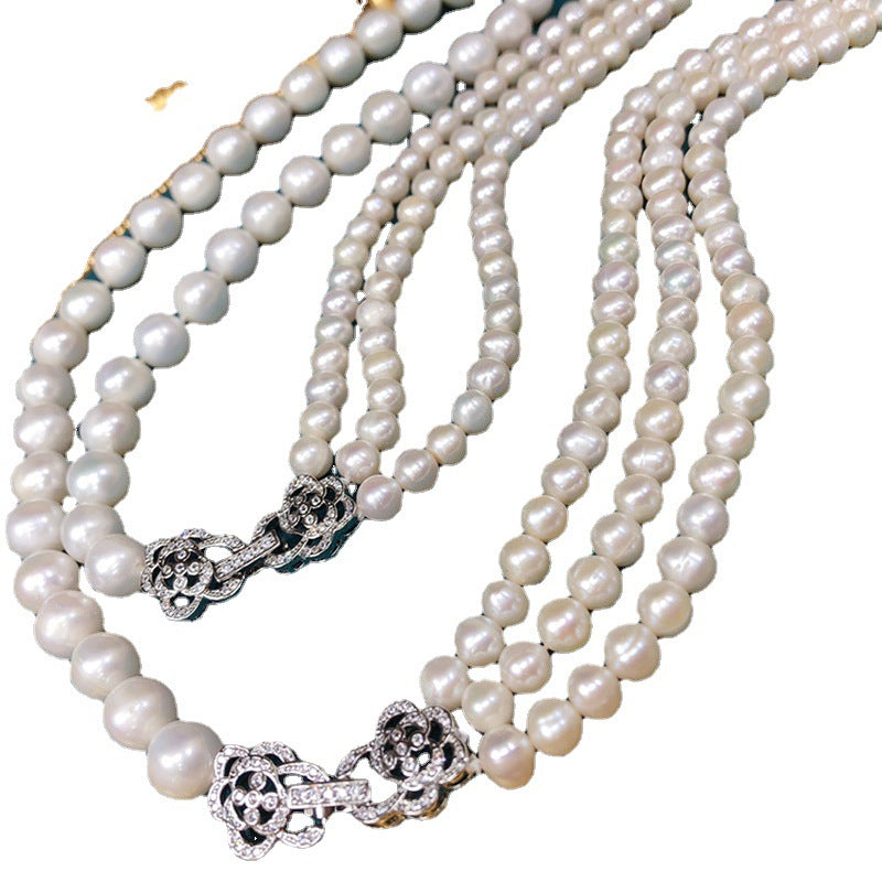 "Freshwater Pearl Necklace | Long-Length Simple Fashion for Women"