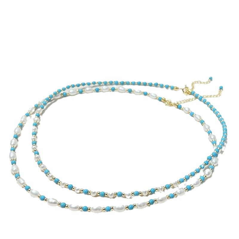Natural freshwater pearl necklace versatile high-end new Chinese style