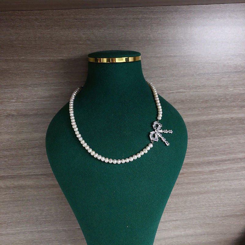 Natural freshwater pearl niche design high-end clavicle necklace