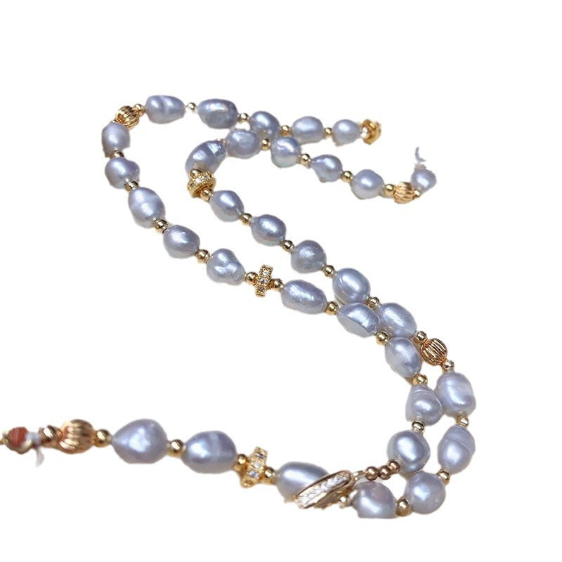 "Freshwater Pearl Necklace | Long-Length Simple Fashion for Women"