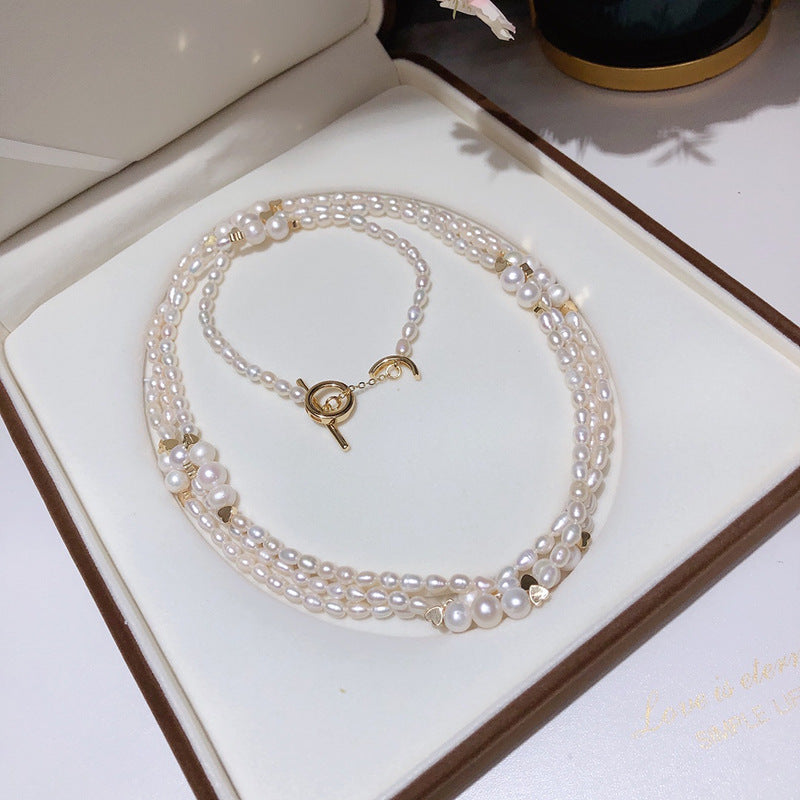 "Freshwater Pearl Necklace | Long-Length Simple Fashion for Women"