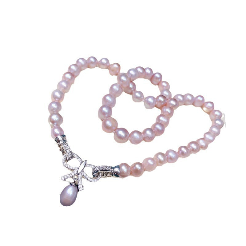 Natural freshwater pearl vintage necklace