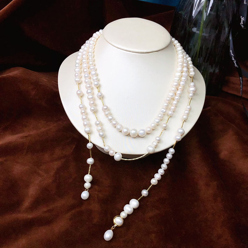 French Vintage Natural Freshwater Pearl Necklace