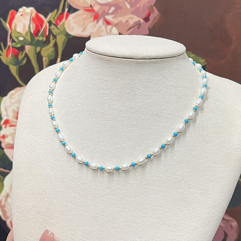 Natural freshwater pearl necklace versatile high-end new Chinese style