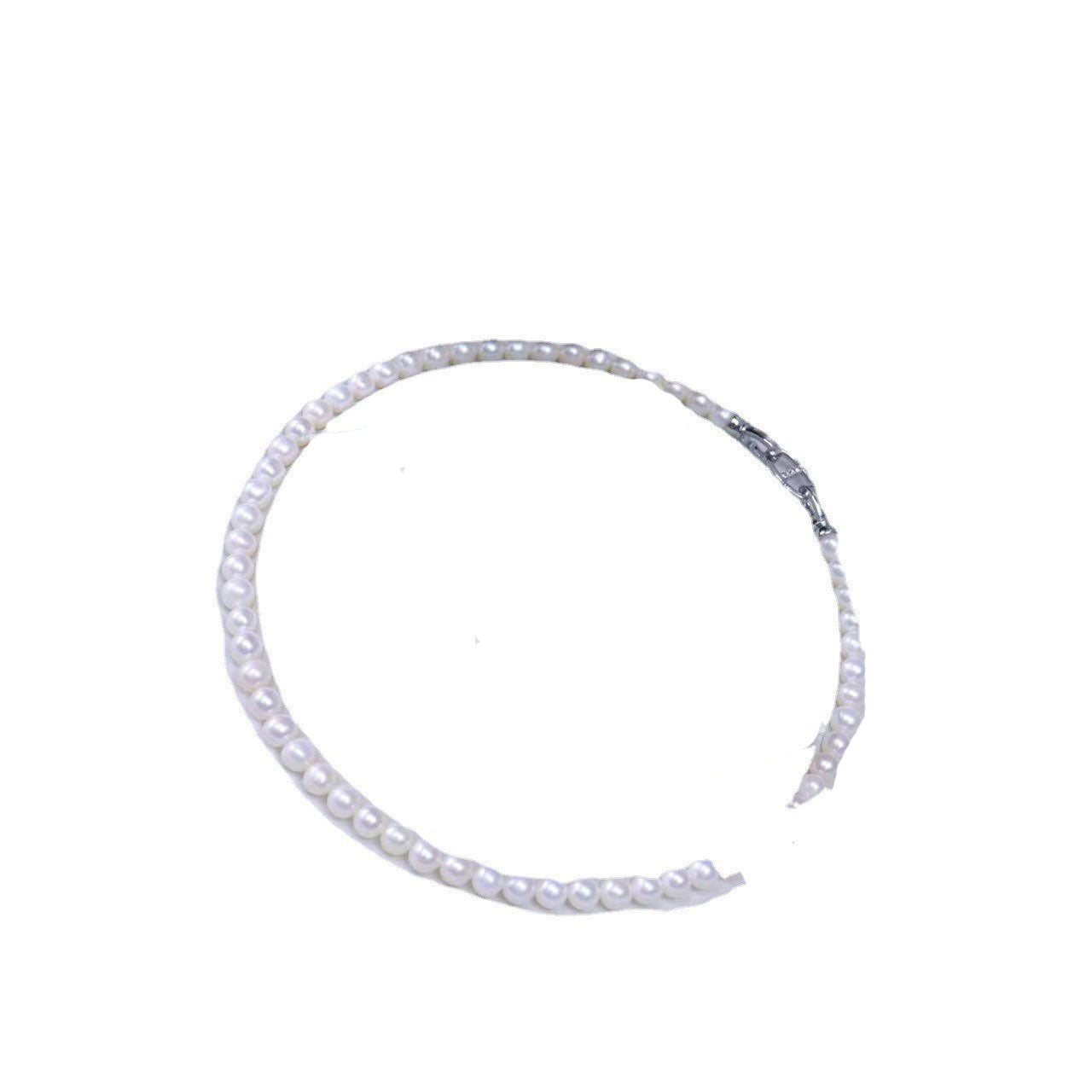 New freshwater pearl necklace women's white versatile light luxury jewelry