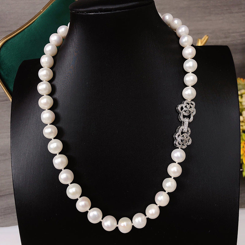 "Freshwater Pearl Necklace | Long-Length Simple Fashion for Women"
