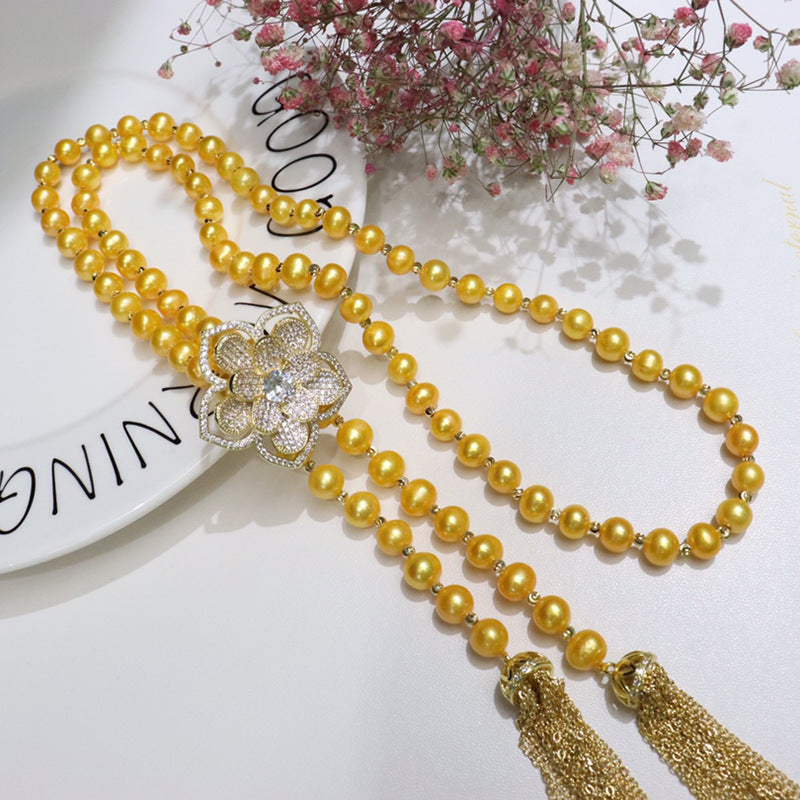Near-Round Freshwater Pearl Necklace - 8-9mm, Minimal Flaws, Versatile Style