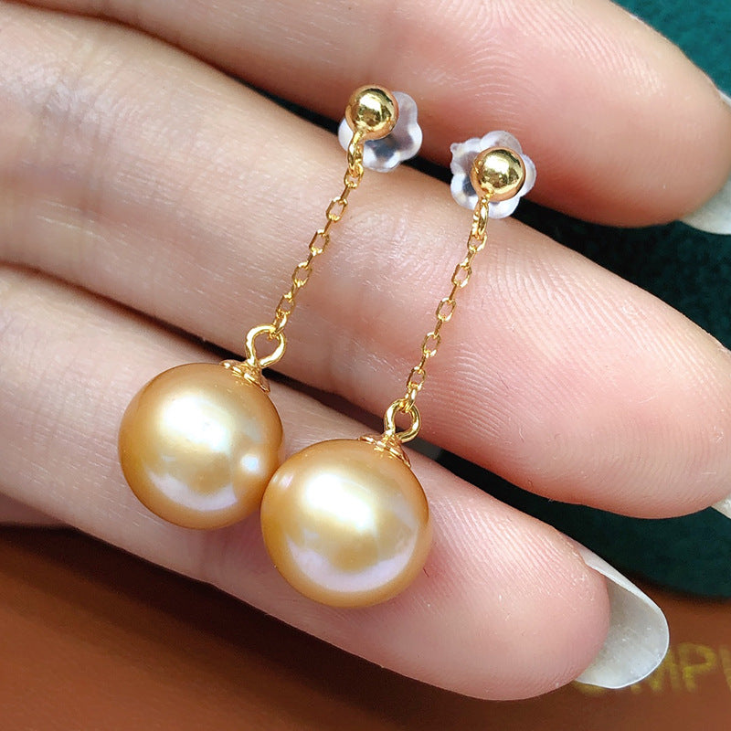 Natural freshwater pearl stud earrings s925 sterling silver pearl earrings  jewelry wholesal