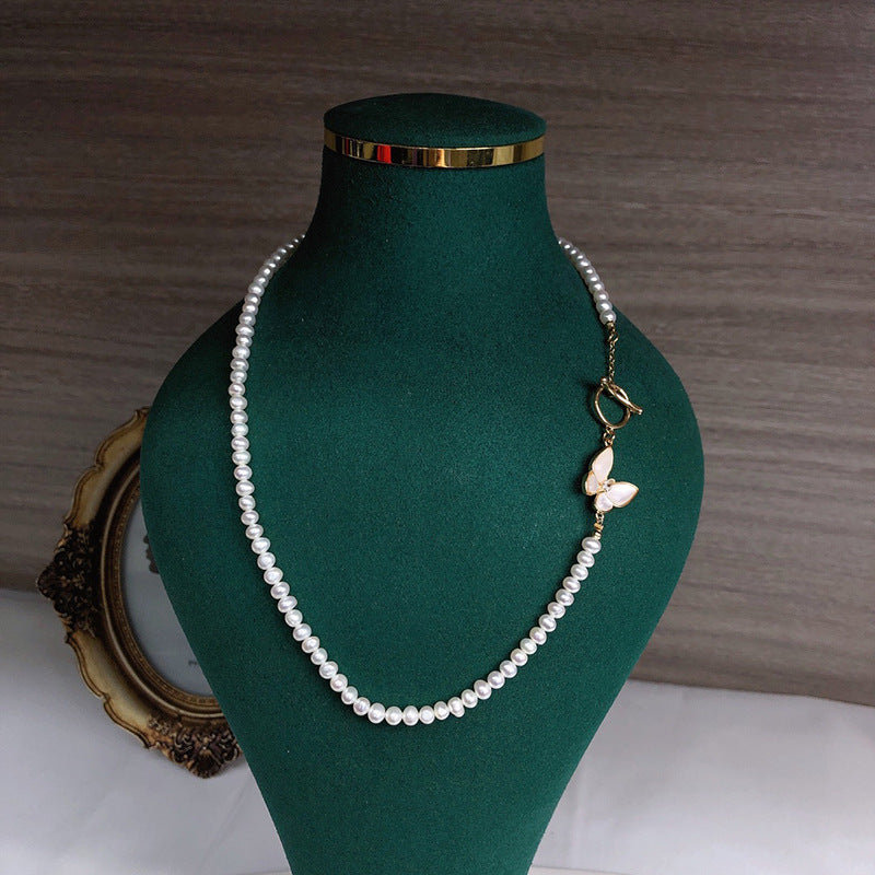 Natural Pearl Butterfly Necklace