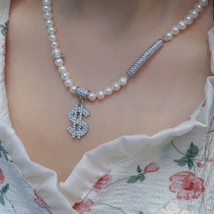 Natural Freshwater Pearl Necklace for Women - Exquisite Versatile Clavicle Chain Fashion Commuter Jewelry