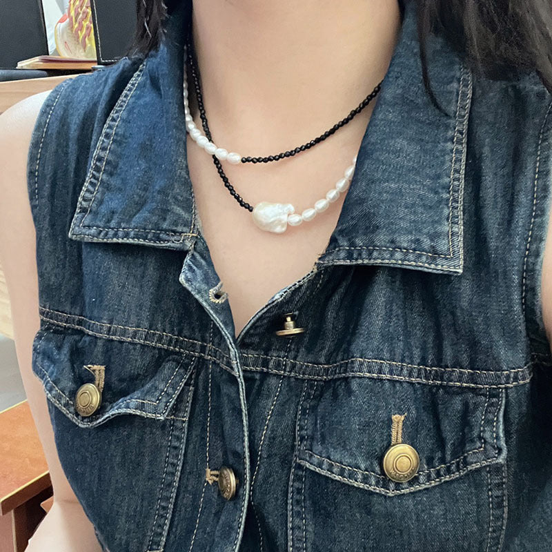 New Shaped Natural Freshwater Pearl Baroque Pendant Necklace