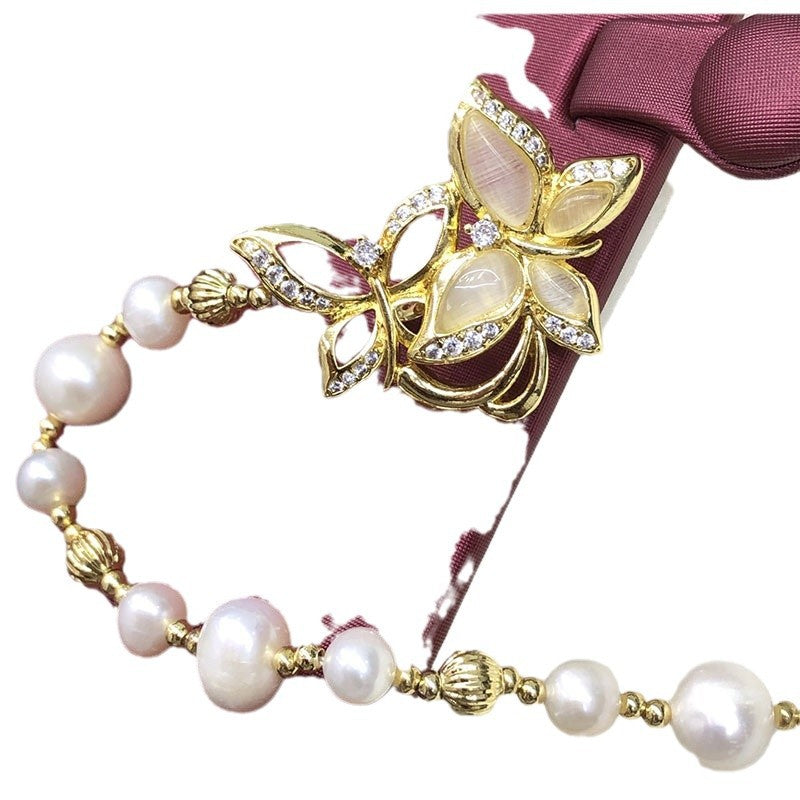 "Freshwater Pearl Necklace | Long-Length Simple Fashion for Women"