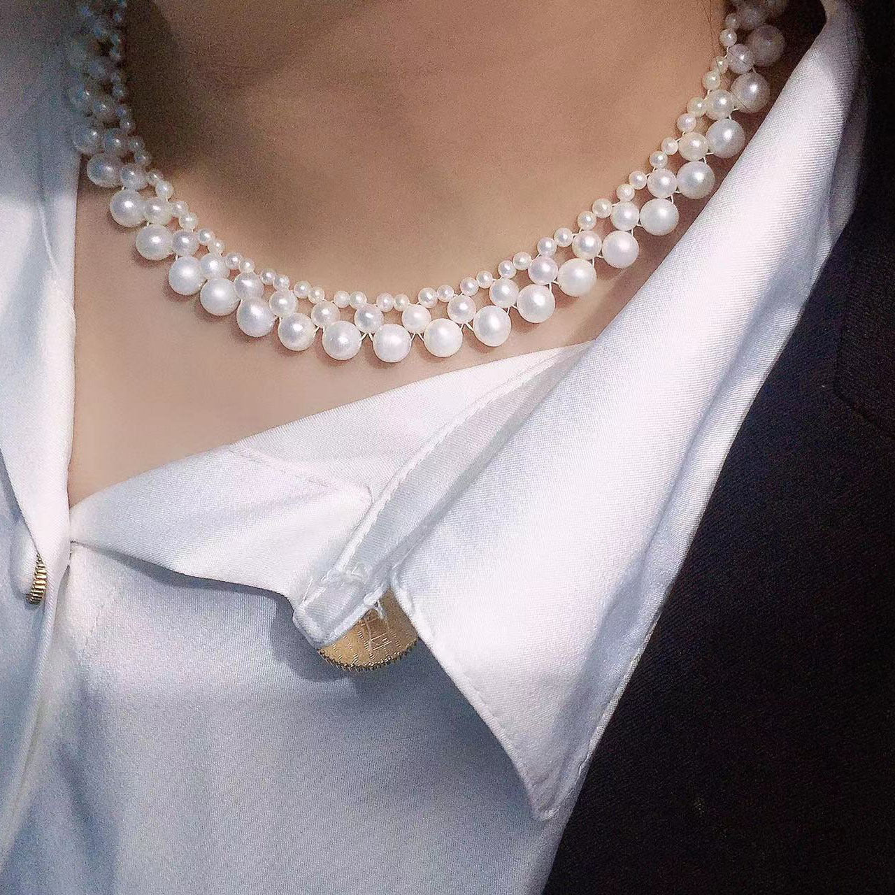 Natural Freshwater Pearl Necklace Wholesale Women's Versatile Luxury Clavicle Chain Unique Trendy Design