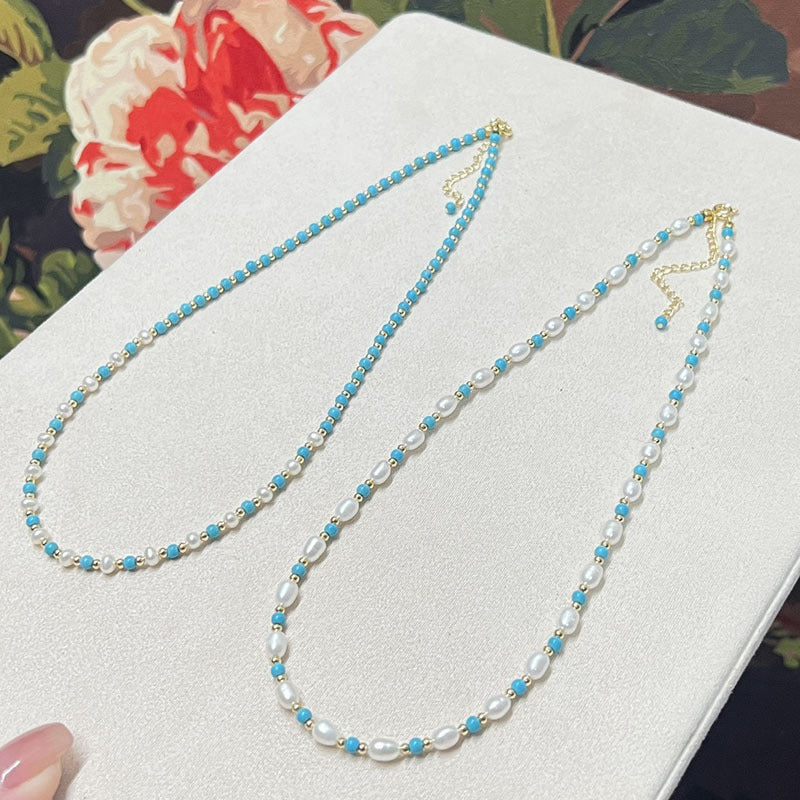 Natural freshwater pearl necklace versatile high-end new Chinese style