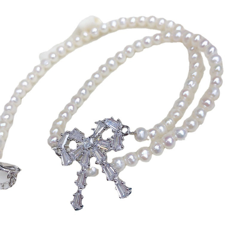 Natural freshwater pearl niche design high-end clavicle necklace