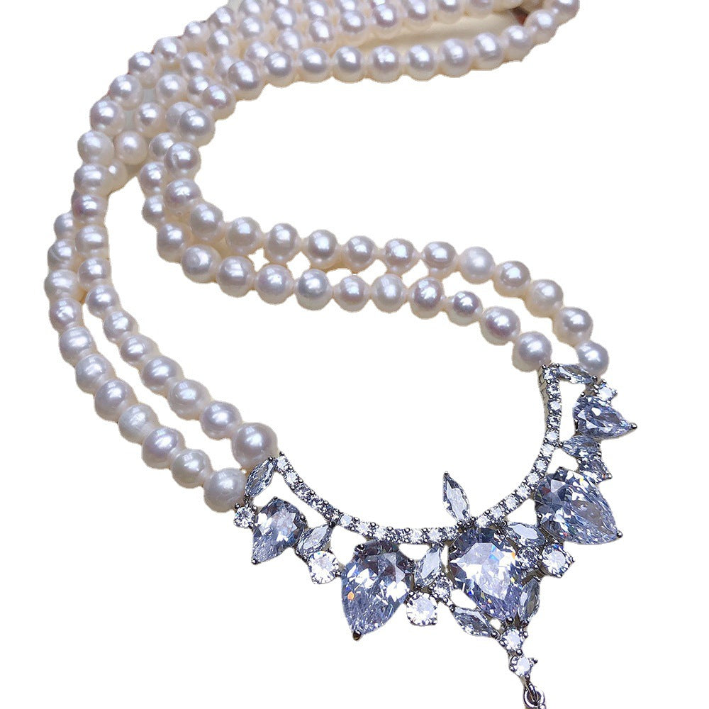 "Freshwater Pearl Necklace | Minimalist Light Luxury Choker for Women"