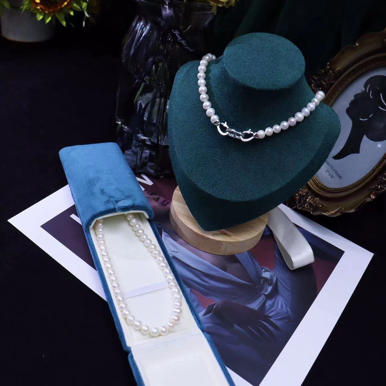 New freshwater pearl necklace women's white versatile light luxury jewelry
