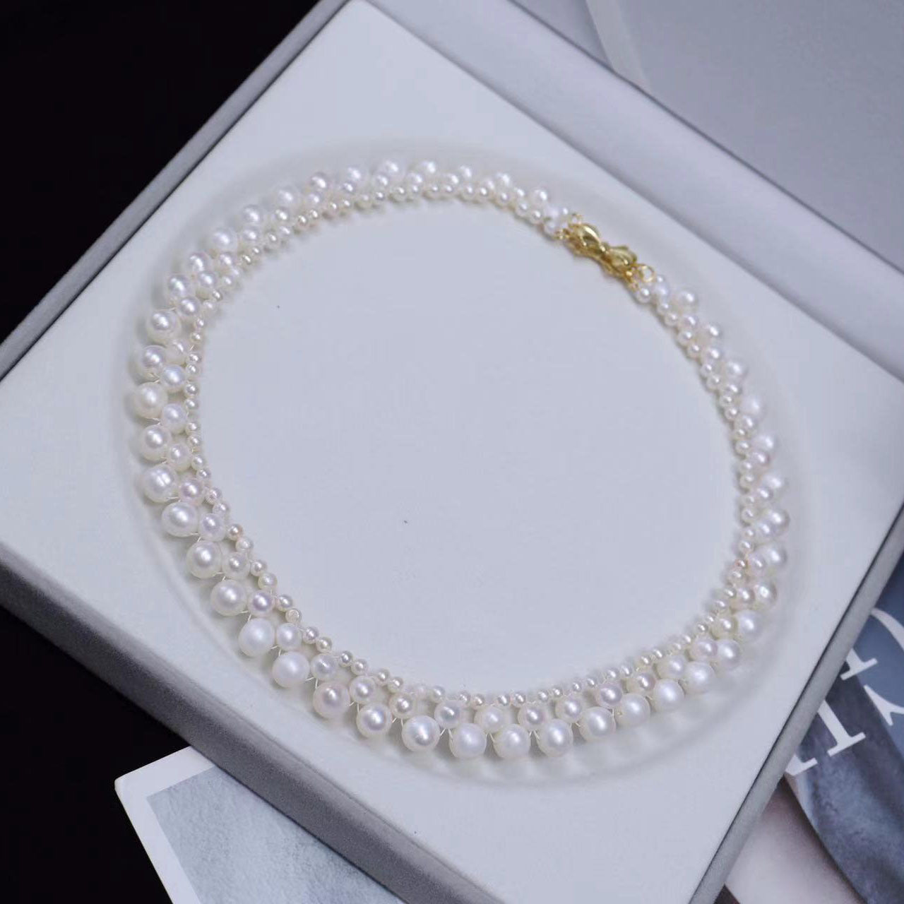 Natural Freshwater Pearl Necklace Wholesale Women's Versatile Luxury Clavicle Chain Unique Trendy Design